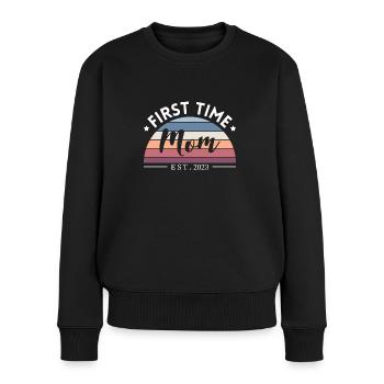 First Time Mom Est. 2023 Shirt Erstes Mal Mama - Women's Premium Organic Jumper - black - Front - Julia (174cm)
