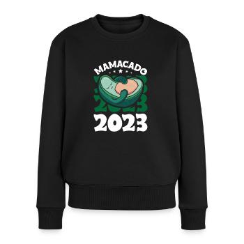 Mamacado Avocado 2023 Shirt Expectant Mother - Women's Premium Organic Jumper - black - Front - Julia (174cm)