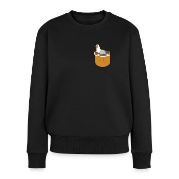 Mouette - Pull Premium bio Femme - noir - Devant - Julia (174cm)