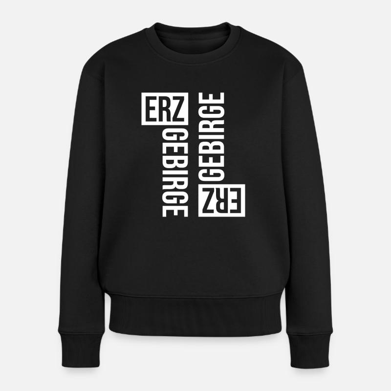 Erzgebirge Heimat liebe - Frauen Premium Bio Pullover - Schwarz
