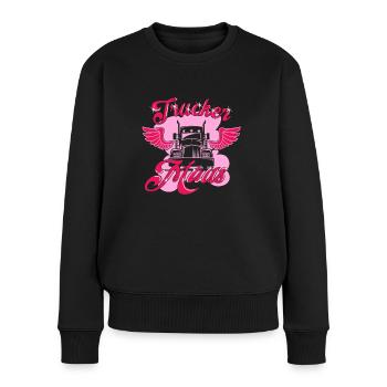 Trucker Mouse Trucking Art pour les femmes conductrices de camion - Pull Premium bio Femme - noir - Devant - Julia (174cm)