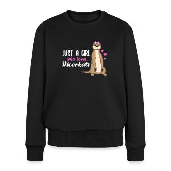 Meerkat Saying Gift Ladies Girl - Women's Premium Organic Jumper - black - Front - Julia (174cm)