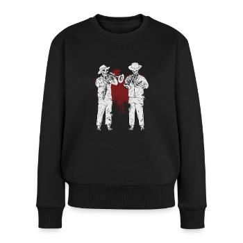 Trompetenspieler Big Band Orchester Musik Trompete - Frauen Premium Bio Pullover - Schwarz - Vorne - Julia (174cm)