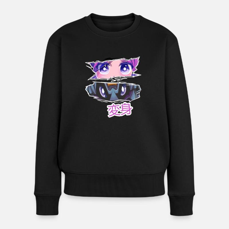 Transformation de l’anime du bien au mal - Pull Premium bio Femme - noir