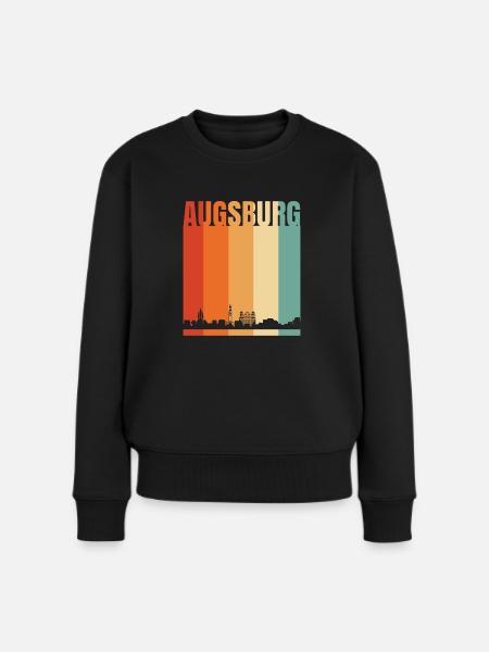 Augsburg - Frauen Premium Bio Pullover - Schwarz