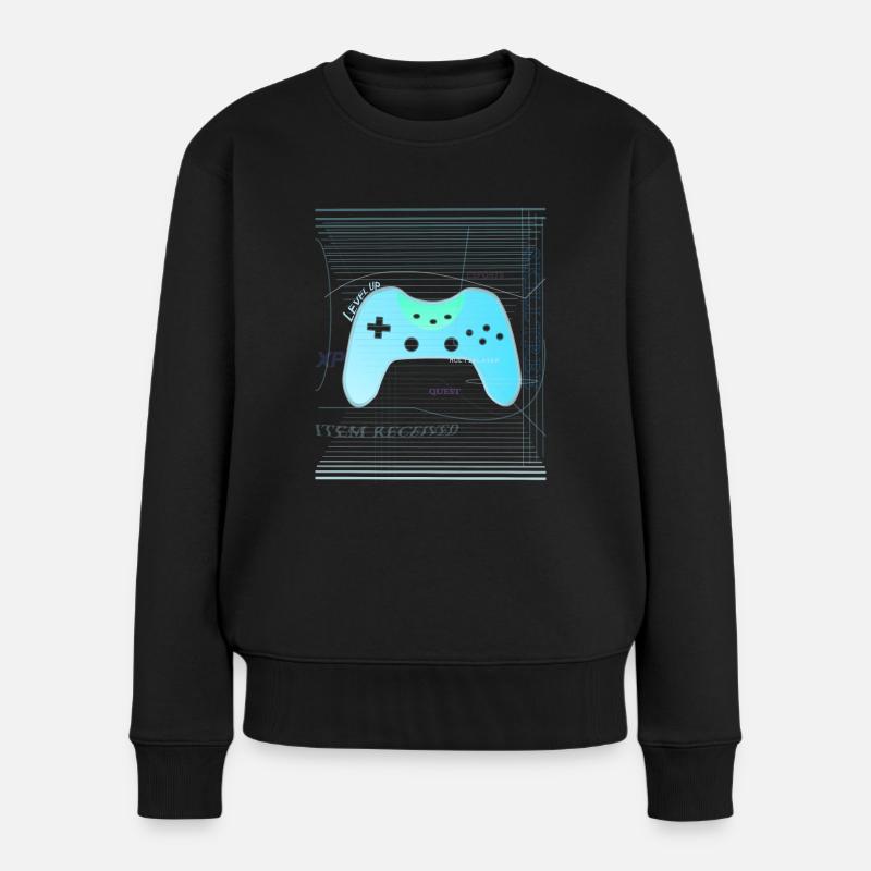 Digital Controller - Frauen Premium Bio Pullover - Schwarz
