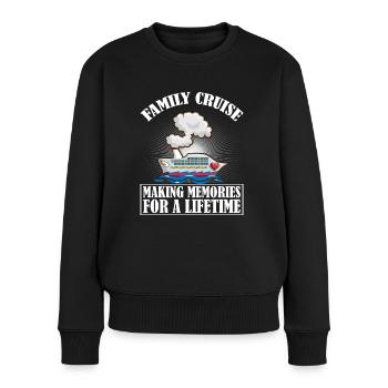 Coole Kreuzfahrt Kreuzfahrtschiff Familienurlaub - Frauen Premium Bio Pullover - Schwarz - Vorne - Julia (174cm)