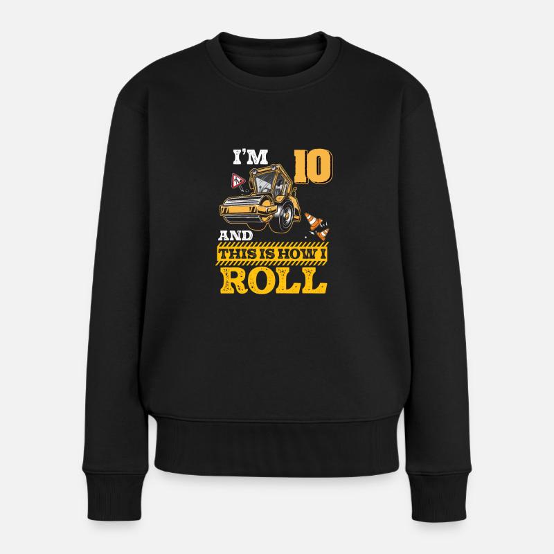 This Is How I Roll Asphalt Roller 10 Year 10th - Frauen Premium Bio Pullover - Schwarz