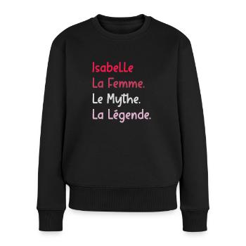 La femme le mythe la légende isabelle - Pull Premium bio Femme - noir - Devant - Julia (174cm)