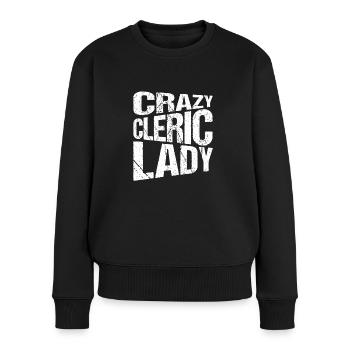Larp Live Action Role Playing Crazy Cleric Lady - Frauen Premium Bio Pullover - Schwarz - Vorne - Julia (174cm)