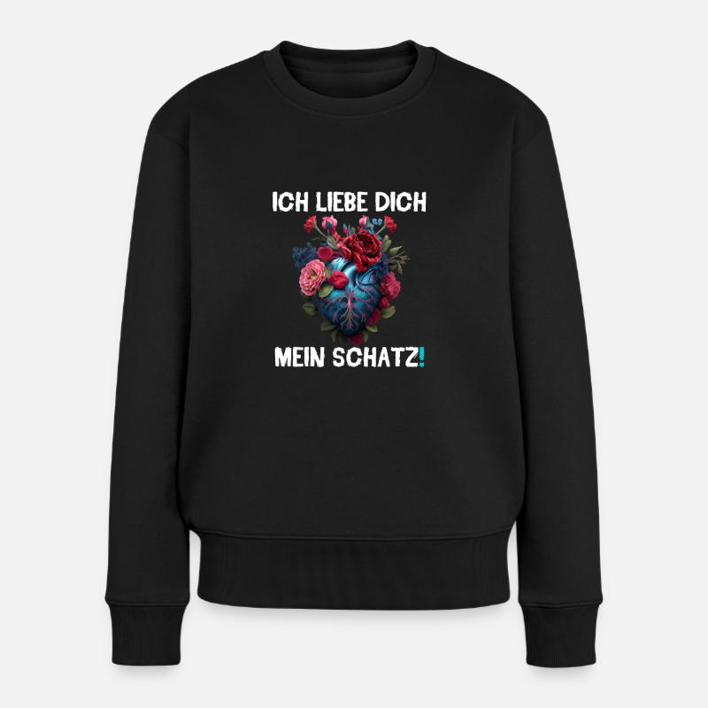 Valentinsday - Ich liebe dich mein Schatz! 2 (DE) - Frauen Premium Bio Pullover - Schwarz