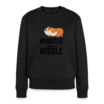Hamster siffle une chanson - Pull Premium bio Femme - noir - Devant - Julia (174cm)