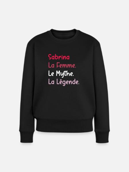 La femme le mythe la légende sabrina - Pull Premium bio Femme - noir