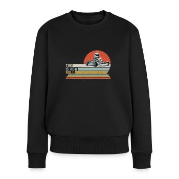 Go karting - Women's Premium Organic Jumper - black - Front - Julia (174cm)