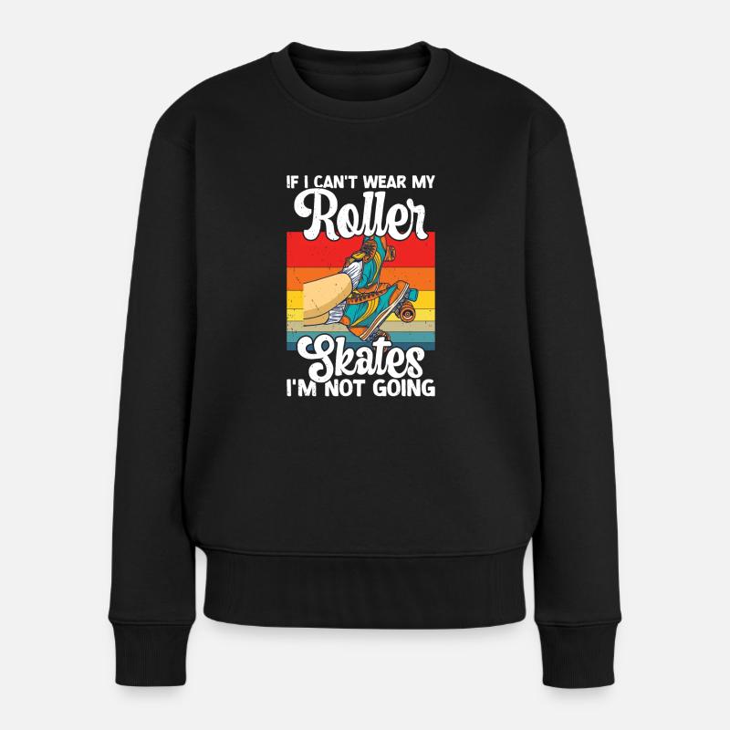 Rollschuhe - Frauen Premium Bio Pullover - Schwarz