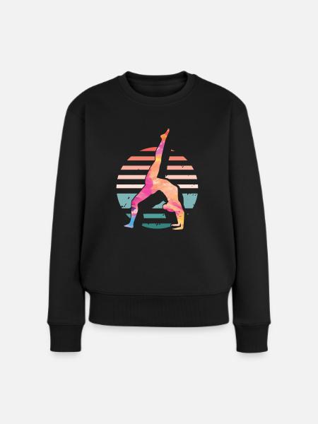 Turnen | Turnerin Gymnastik Turnen Mädchen Frauen - Frauen Premium Bio Pullover - Schwarz
