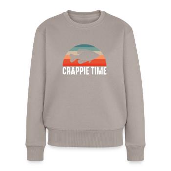 Chemise vintage Retro Crappie Time - Pull Premium bio Femme - taupe - Devant - Julia (174cm)