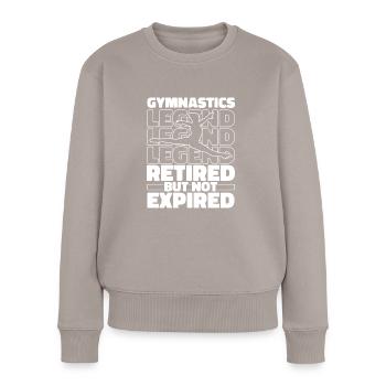 Rsg Turnen Sportgymnastik Rentner - Frauen Premium Bio Pullover - Taupe - Vorne - Julia (174cm)
