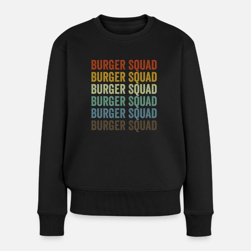 Burger Squad Burger-Liebhaber Burger-Fans Burger-T - Frauen Premium Bio Pullover - Schwarz