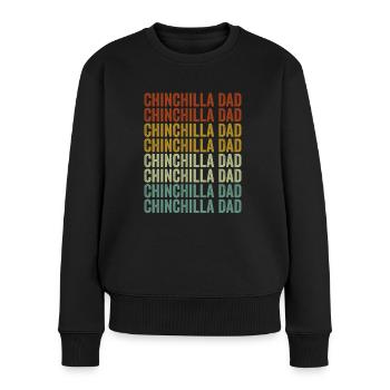 Chinchilla Papa Chinchilla Liebhaber Chinchilla Pa - Frauen Premium Bio Pullover - Schwarz - Vorne - Julia (174cm)