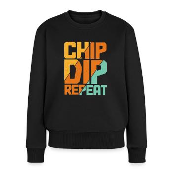 Chip Dip Répéter 11 - Pull Premium bio Femme - noir - Devant - Julia (174cm)