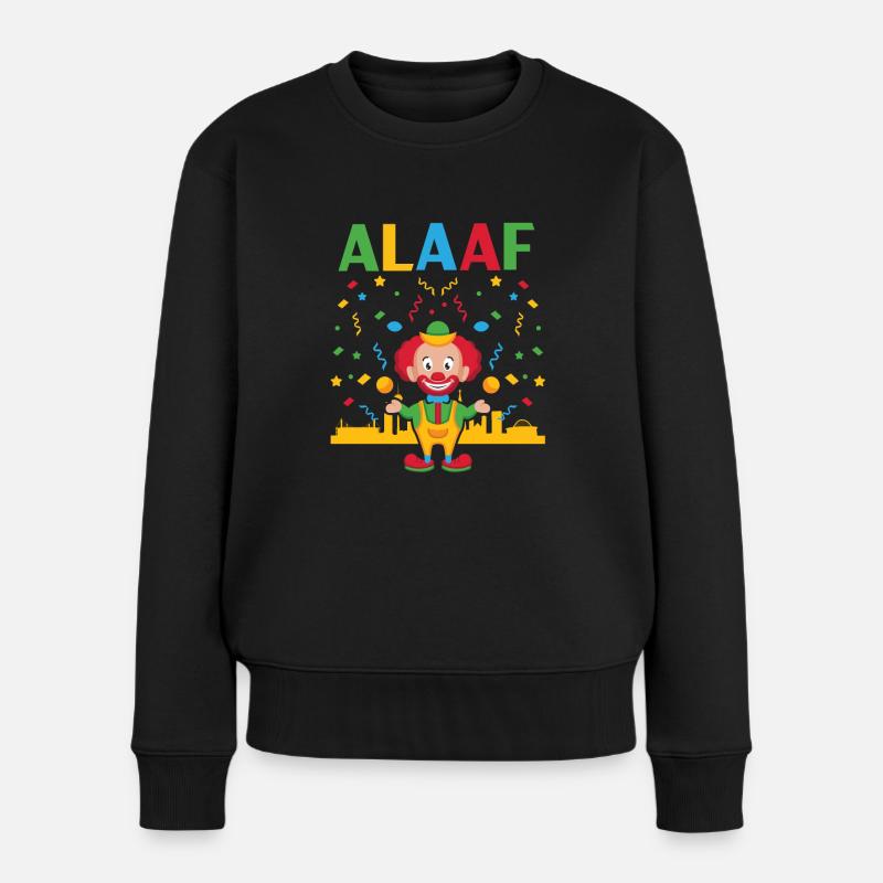 Alaaf Karneval fasching clown Köln - Frauen Premium Bio Pullover - Schwarz