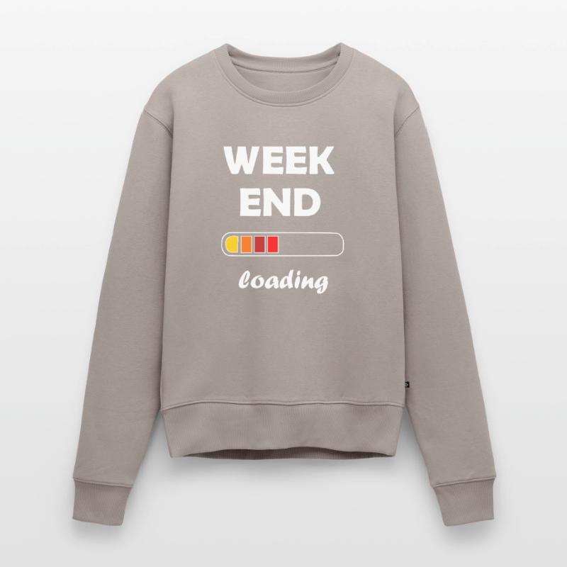 weekend loading / Warten auf das Wochenende Frauen Premium Bio Pullover