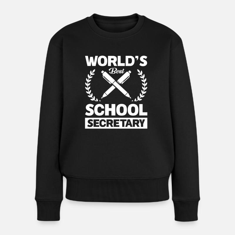 Meilleure secrétaire d’école au monde - Pull Premium bio Femme - noir