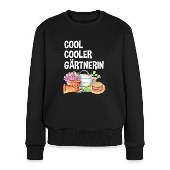 Garten Spruch Hobby Gärtnerin Geschenkidee - Frauen Premium Bio Pullover - Schwarz - Vorne - Julia (174cm)