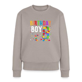 Geburtstagskind Bauklötze 14 Jahre Alt - Frauen Premium Bio Pullover - Taupe - Vorne - Julia (174cm)