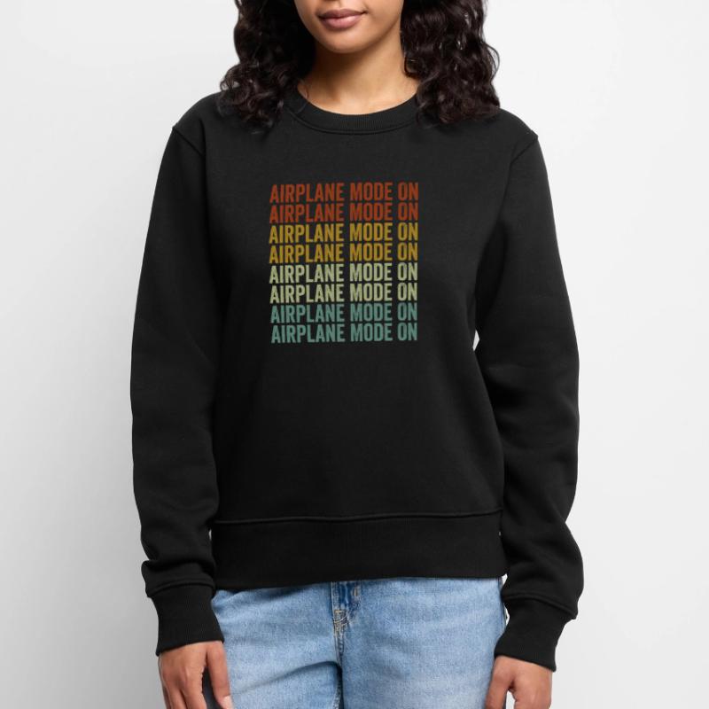 Flugzeugmodus ein Flugzeugpilot Luftfahrt Frauen Premium Bio Pullover