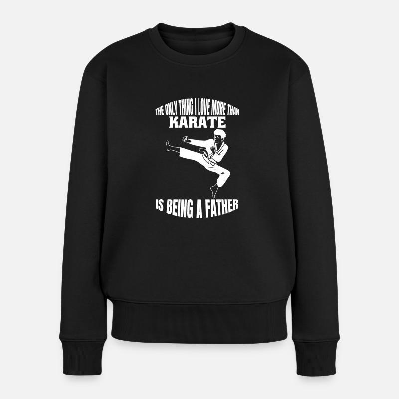 Karate Hapkido Kampfkunst Kampfsport Judo Aikido - Frauen Premium Bio Pullover - Schwarz