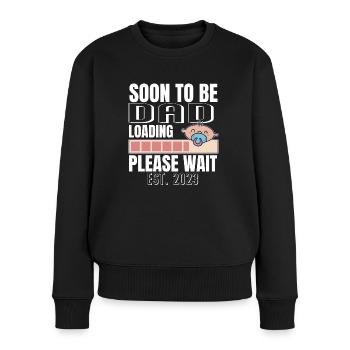 Bald Papa Wird Geladen, Bitte Warten Sie Ca. 2023 - Frauen Premium Bio Pullover - Schwarz - Vorne - Julia (174cm)