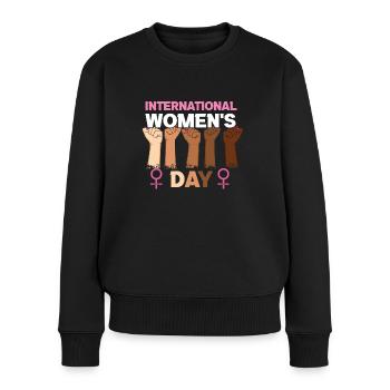 Internationaler Frauentag Gleichstellung Frauen Faust - Frauen Premium Bio Pullover - Schwarz - Vorne - Julia (174cm)