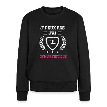 Je peux pas j'ai gym artistique femme - Pull Premium bio Femme - noir - Devant - Julia (174cm)