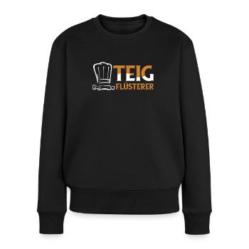 Backen Bäcker Bäckerei Lustig Bäckermeister - Frauen Premium Bio Pullover - Schwarz - Vorne - Julia (174cm)
