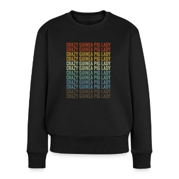 Crazy Guinea Pig Lady Meerschweinchen-Dame - Women's Premium Organic Jumper - black - Front - Julia (174cm)