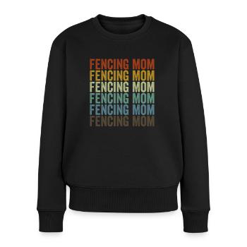 Fechten Mama Fechten Florett Säbel Mama Fechterin - Frauen Premium Bio Pullover - Schwarz - Vorne - Julia (174cm)