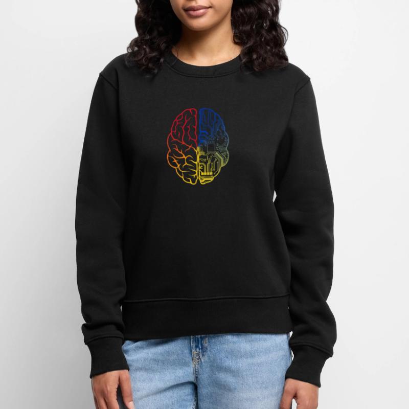 Programmeur HTML - Développeur Programmation Brain Fun Pull Premium bio Femme