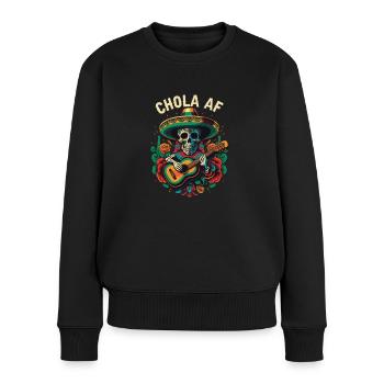 Chola AF Mexican American Pride Amérique latine - Pull Premium bio Femme - noir - Devant - Julia (174cm)