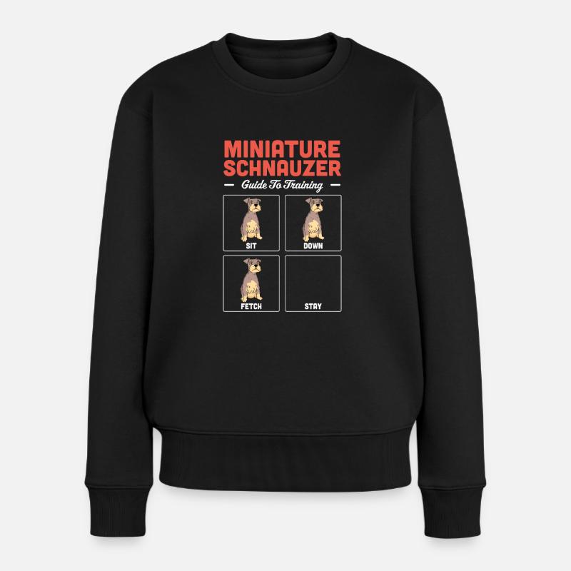 Zwergschnauzer - Frauen Premium Bio Pullover - Schwarz