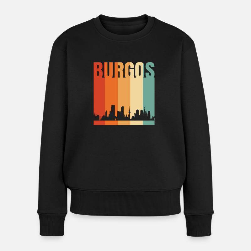 burgos - Frauen Premium Bio Pullover - Schwarz