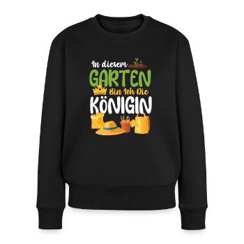 Garten Hobbygärtner Gärtner Gärtnerin Gartenarbeit - Frauen Premium Bio Pullover - Schwarz - Vorne - Julia (174cm)