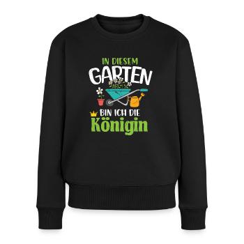 Garten Hobbygärtner Gärtner Gärtnerin Gartenarbeit - Frauen Premium Bio Pullover - Schwarz - Vorne - Julia (174cm)
