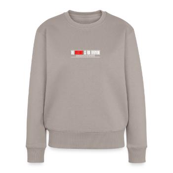The Internet Is For Everyone Breaking the System - Frauen Premium Bio Pullover - Taupe - Vorne - Julia (174cm)