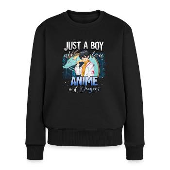 Anime Otaku Weeb - Frauen Premium Bio Pullover - Schwarz - Vorne - Julia (174cm)