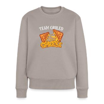 Cheese Cheesesteak Rolls Philly Cheesesteak - Women's Premium Organic Jumper - taupe - Front - Julia (174cm)