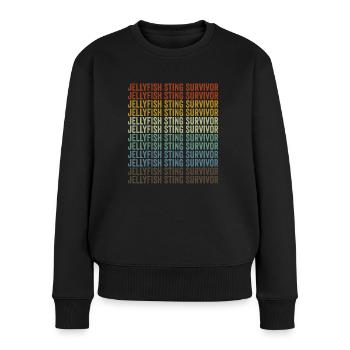 Quallenstich Survivor Quallenstich Survivor - Frauen Premium Bio Pullover - Schwarz - Vorne - Julia (174cm)
