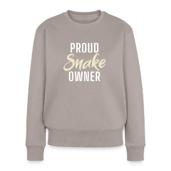 Schlange Geschenk Schlangenliebhaber - Frauen Premium Bio Pullover - Taupe - Vorne - Julia (174cm)
