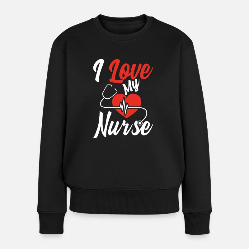J’aime mon infirmière - Pull Premium bio Femme - noir